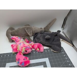 Wild Republic Wishpets PurrFection Sea Life Plush Lot Lobster Shark Stingray